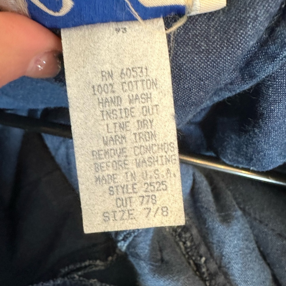 Vintage 80’s/90’s Circle T Denim Cowgirl Dress with Fringe/Stud Detailing Size S - Picture 3 of 8